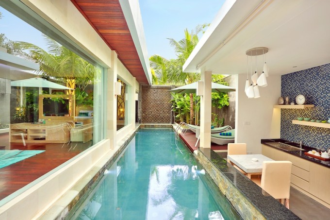 One bedroom villa pool