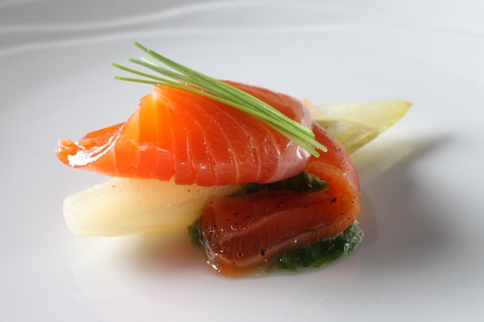 Slow Cooked Ocean Trout with witlof_Fotor