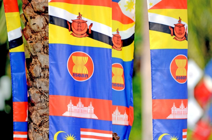 ASEAN Flag Background.